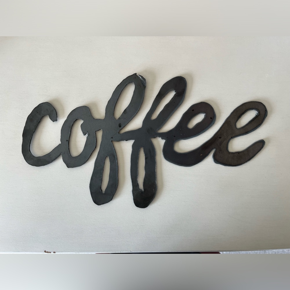 Coffee Metal Word Cut Out Wall Art
